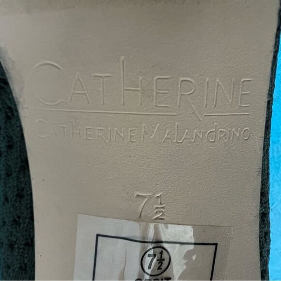 Catherine Malandrino Olive Green Peep Toe Bootie Heels - Picture 9 of 9